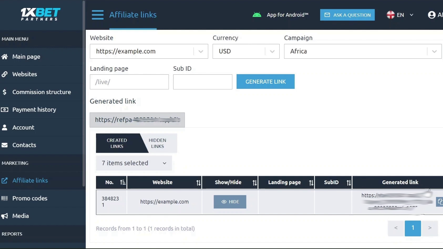 Receive a percentage of the profits received from the users you attract. You can withdraw your earnings using one of the many available payment methods.