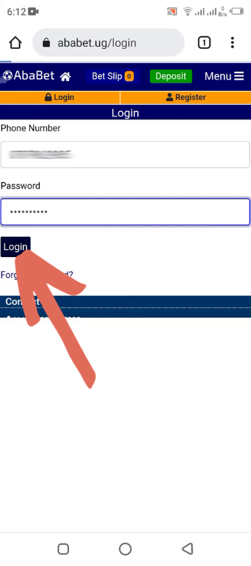 Press “Login” and now you’re ready to use the website.